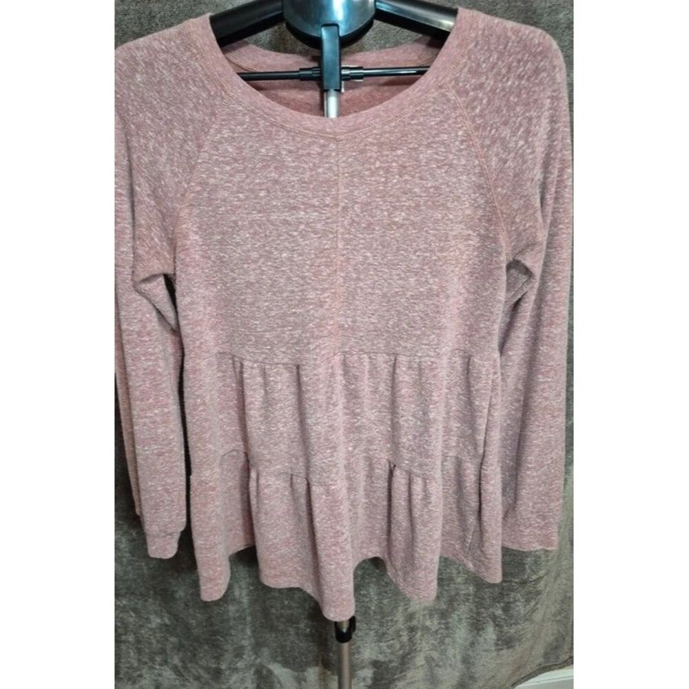 Ultra Flirt Dusty Pink Tiered Babydoll Top - Medium